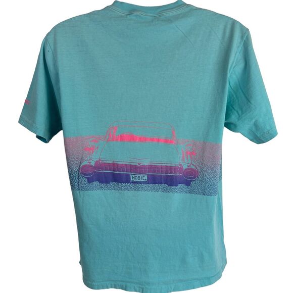Vintage Hobie 1959 Cadillac Coupe DeVille T Shirt Mens Large Surfer Surfing Blue - Picture 3 of 12